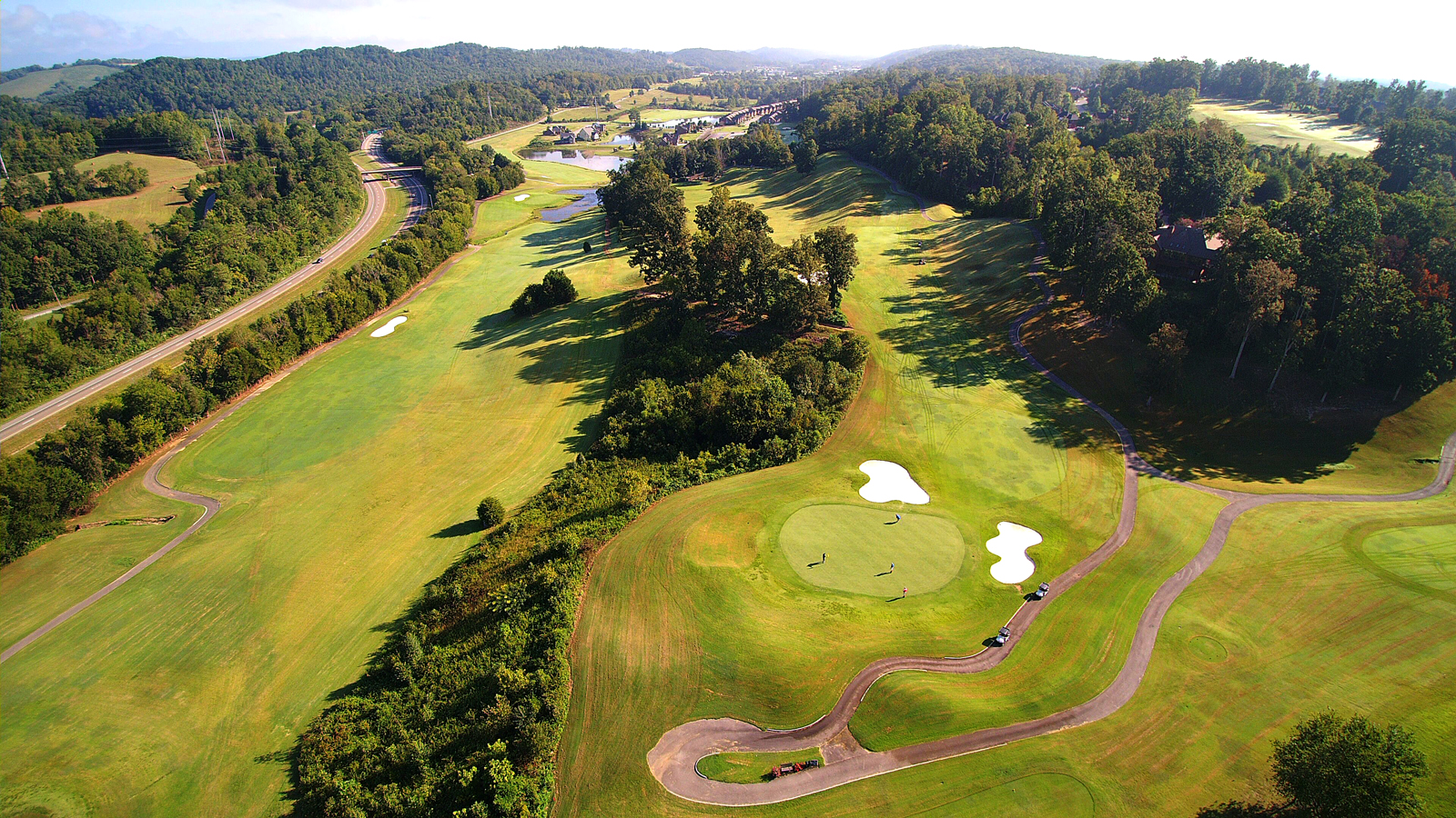 Drone Avalon Golf Course Community Photography in Knoxville Tennessee